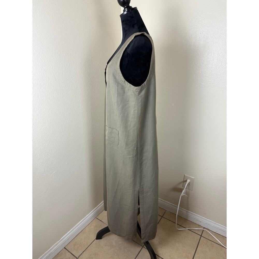 Directives Olive Lyocell Sleeveless Jumper Dress - L - Picture 3 of 9